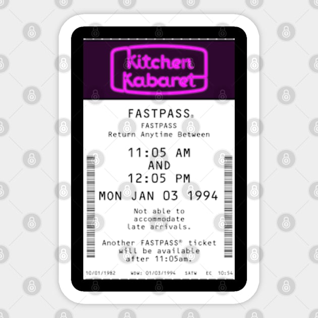 Kitchen Kabaret Fastpass Sticker by Florida Project